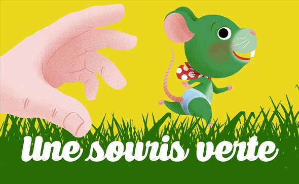 livre comptine animé pour bébé une souris verte